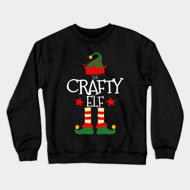 Crafty Elf Matching Family Group Christmas Party Pajamas Crewneck Sweatshirt by uglygiftideas